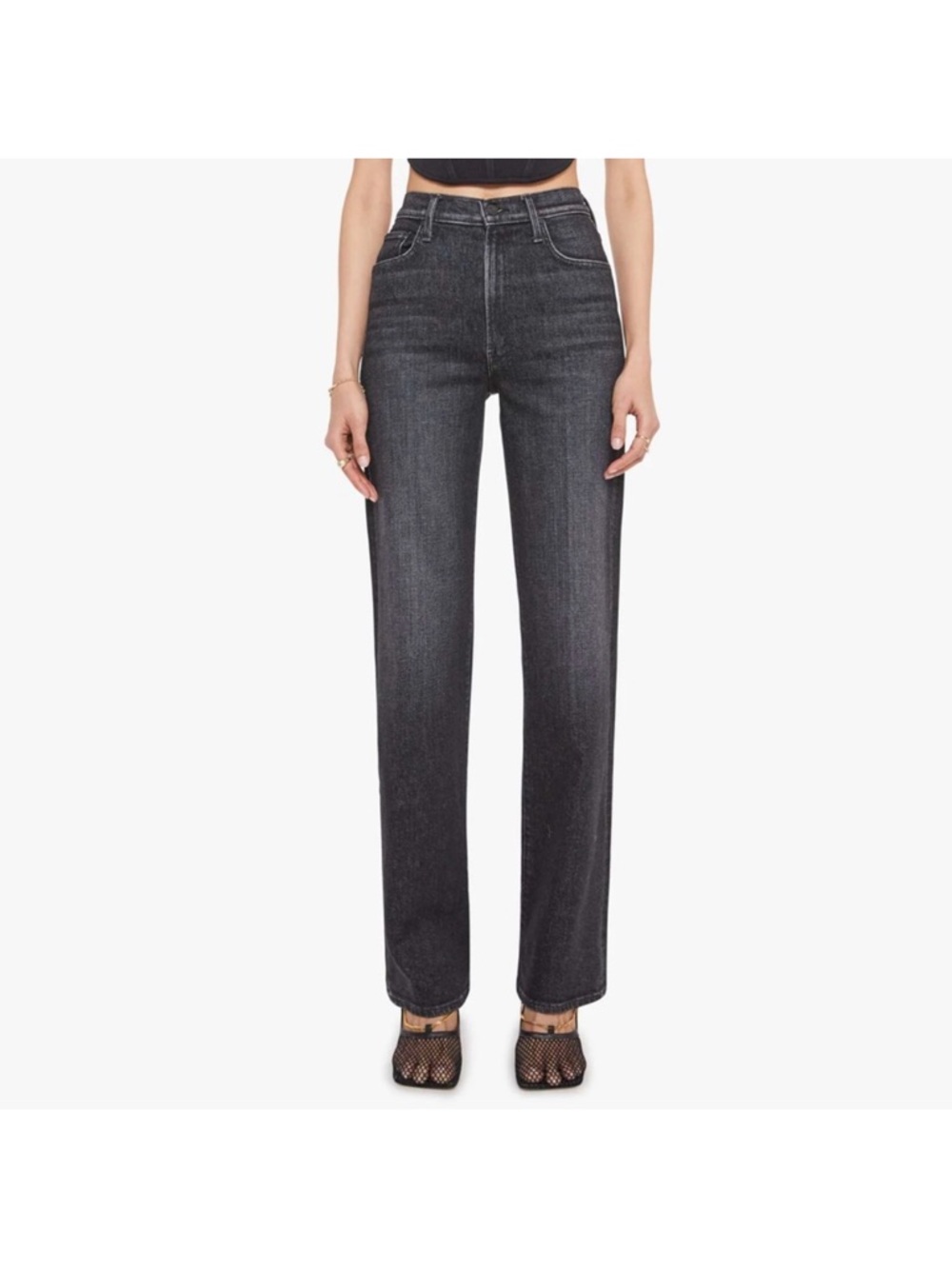 MOTHER The Rambler Zip Heel Jeans in Keep It Sharp